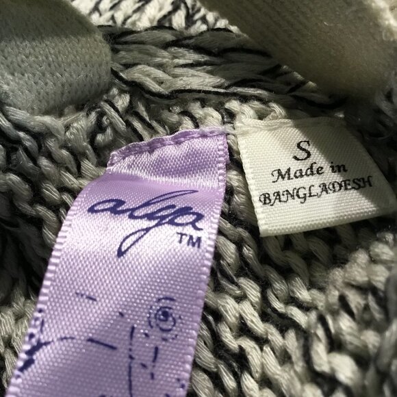 Alya Tan & Black Tweed Lace Up Back Sweater - Picture 3 of 4